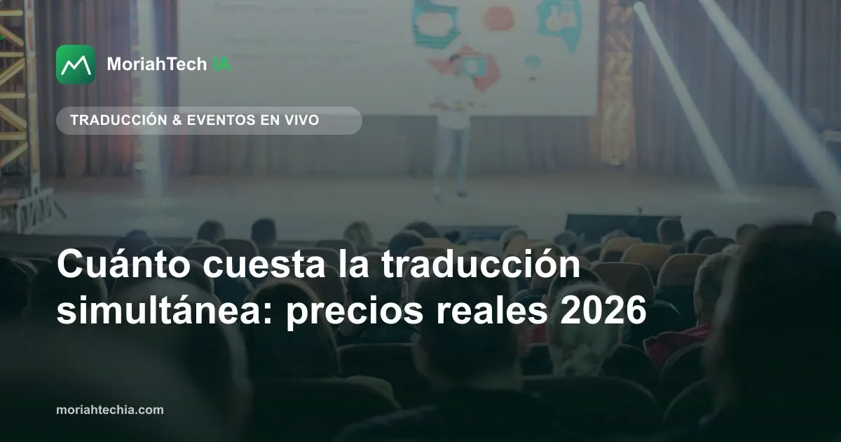 Cuánto cuesta la traducción simultánea: precios 2026