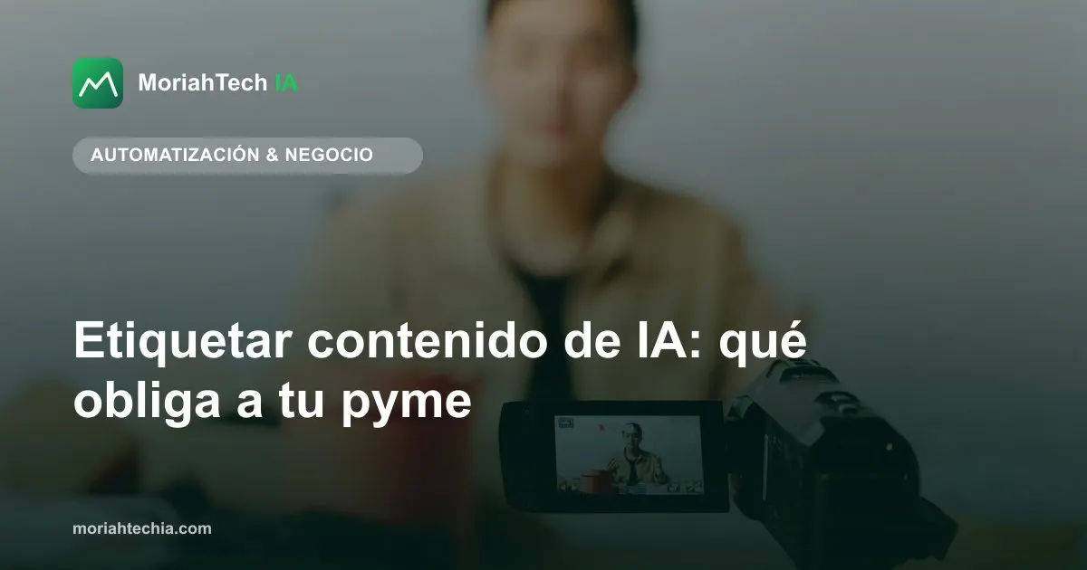Etiquetar contenido de IA: qué obliga a tu pyme