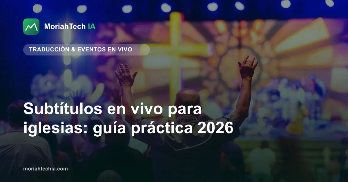 Subtítulos en vivo para iglesias: guía práctica 2026