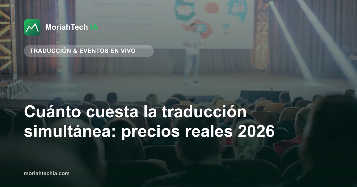 Cuánto cuesta la traducción simultánea: precios reales 2026